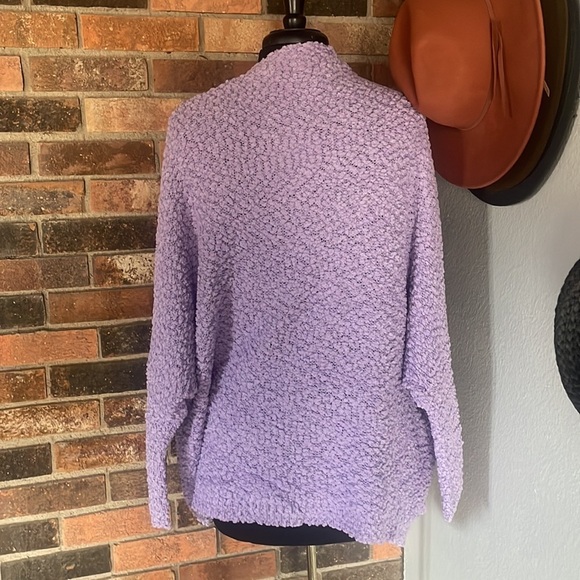 Purple Umgee Overaized Lavendar Cardigan with pockets - Picture 5 of 7